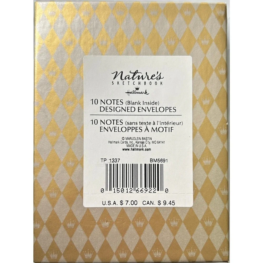 15 Hallmark Blank Nature's Sketchbook Pansies Note Cards & Envelopes Boxes READ
